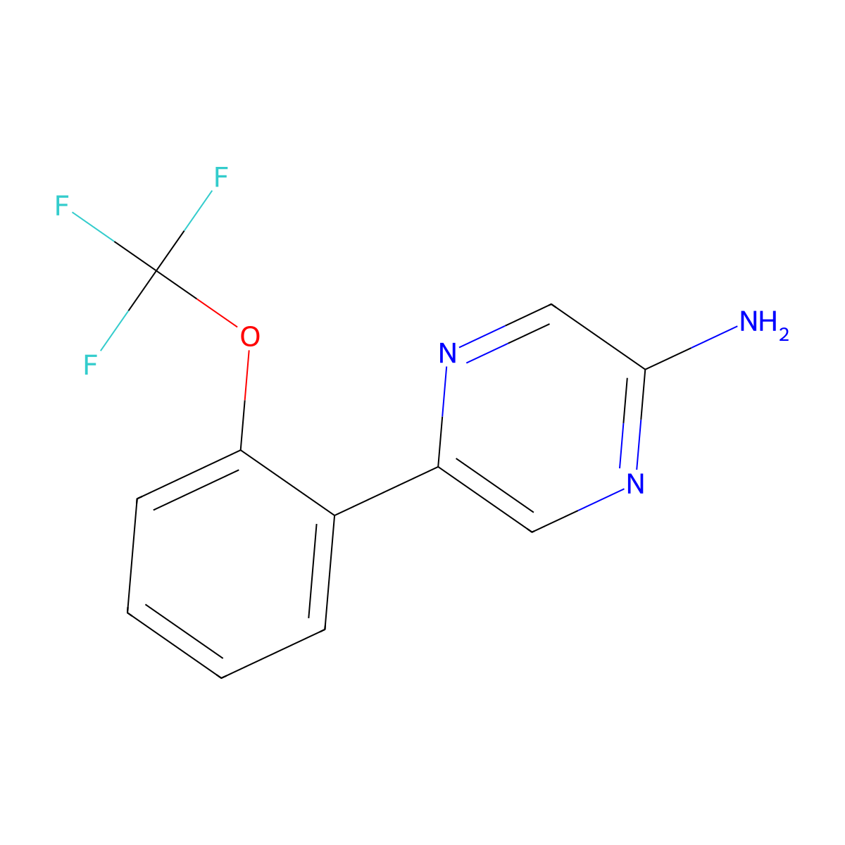5-(2-(Trifluoromethoxy)phenyl)pyrazin-2-amine molecular structure, CAS 1463476-85-8