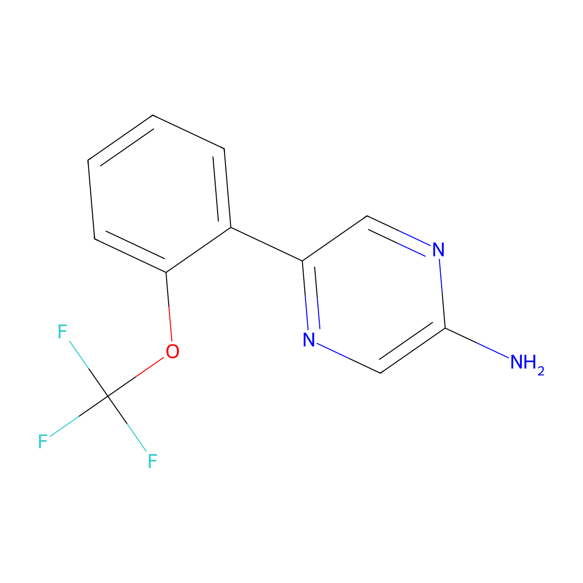 5-(2-(Trifluoromethoxy)phenyl)pyrazin-2-amine molecular structure, CAS 1463476-85-8