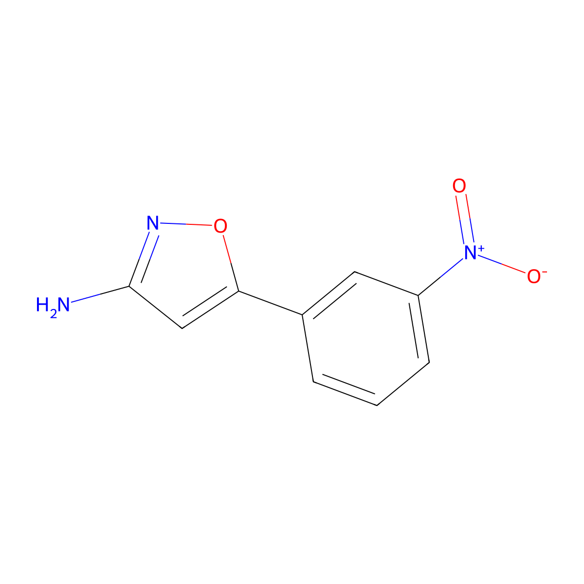 5-(3-Nitrophenyl)isoxazol-3-amine molecular structure, CAS 1463481-61-9