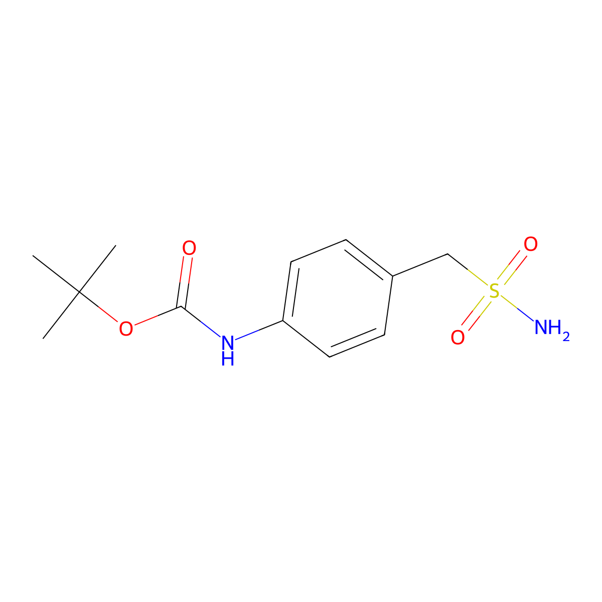 Tert-butyl (4-(sulfamoylmethyl)phenyl)carbamate molecular structure, CAS 1463494-40-7
