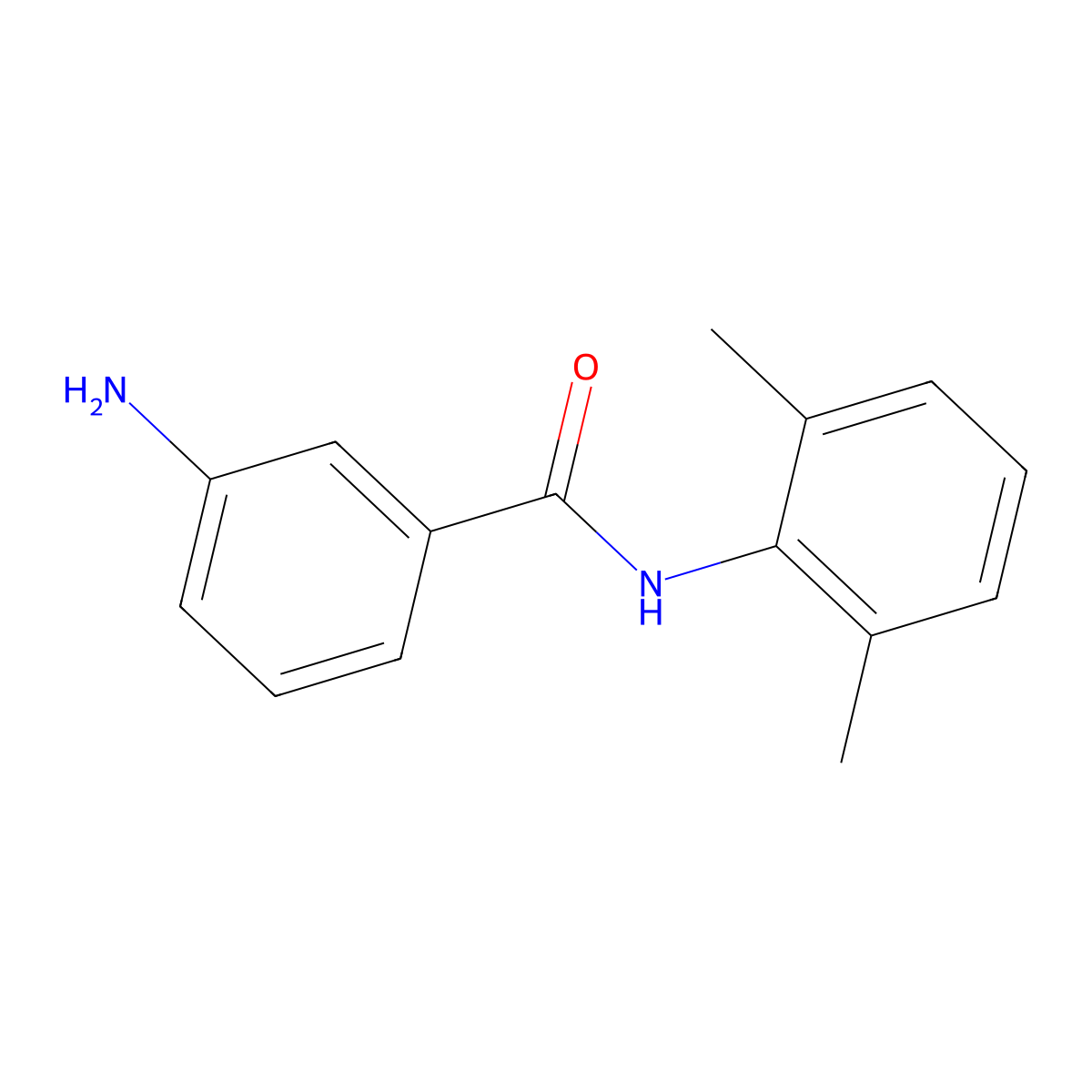3-amino-N-(2,6-dimethylphenyl)benzamide molecular structure, CAS 14635-96-2