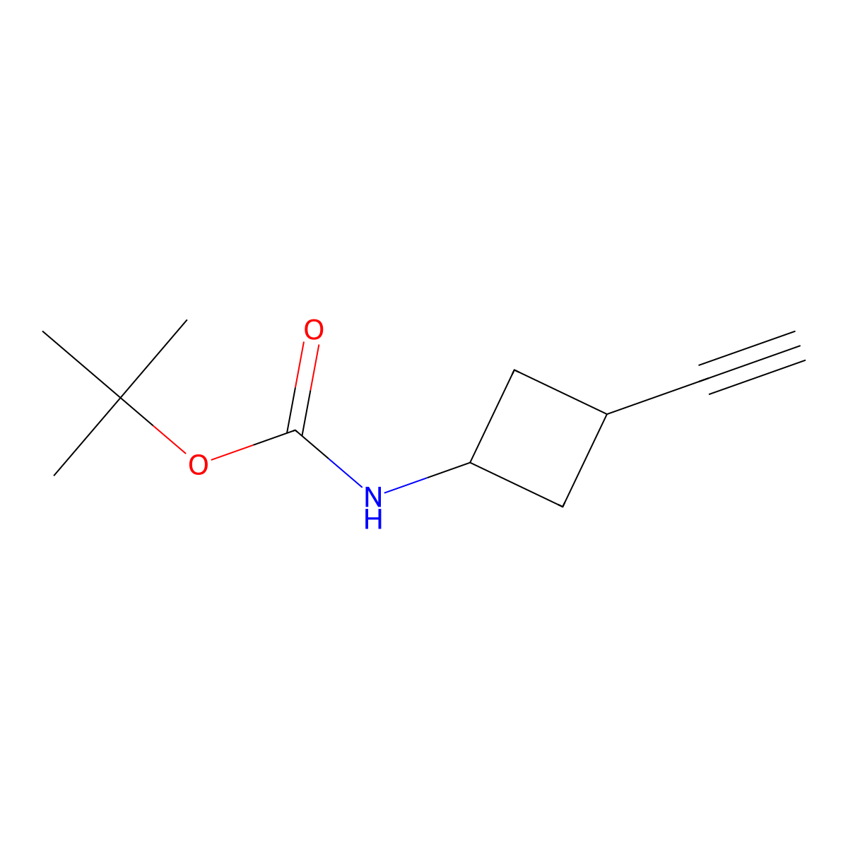 tert-butyl N-((1s,3s)-3-ethynylcyclobutyl)carbamate molecular structure, CAS 1463502-31-9