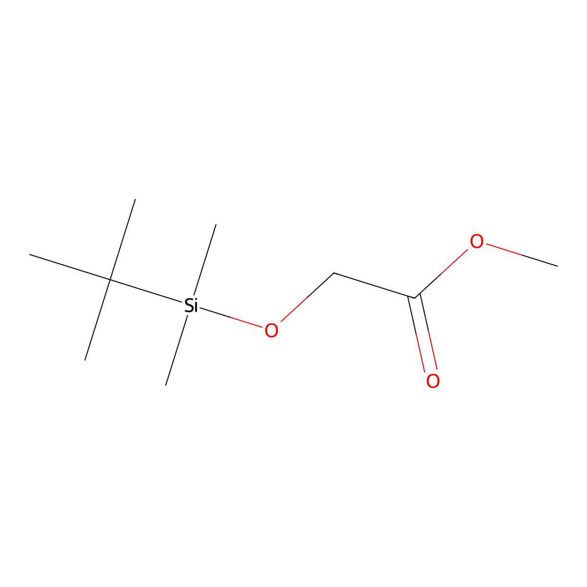 Methyl 2-((tert-butyldimethylsilyl)oxy)acetate molecular structure, CAS 146351-72-6