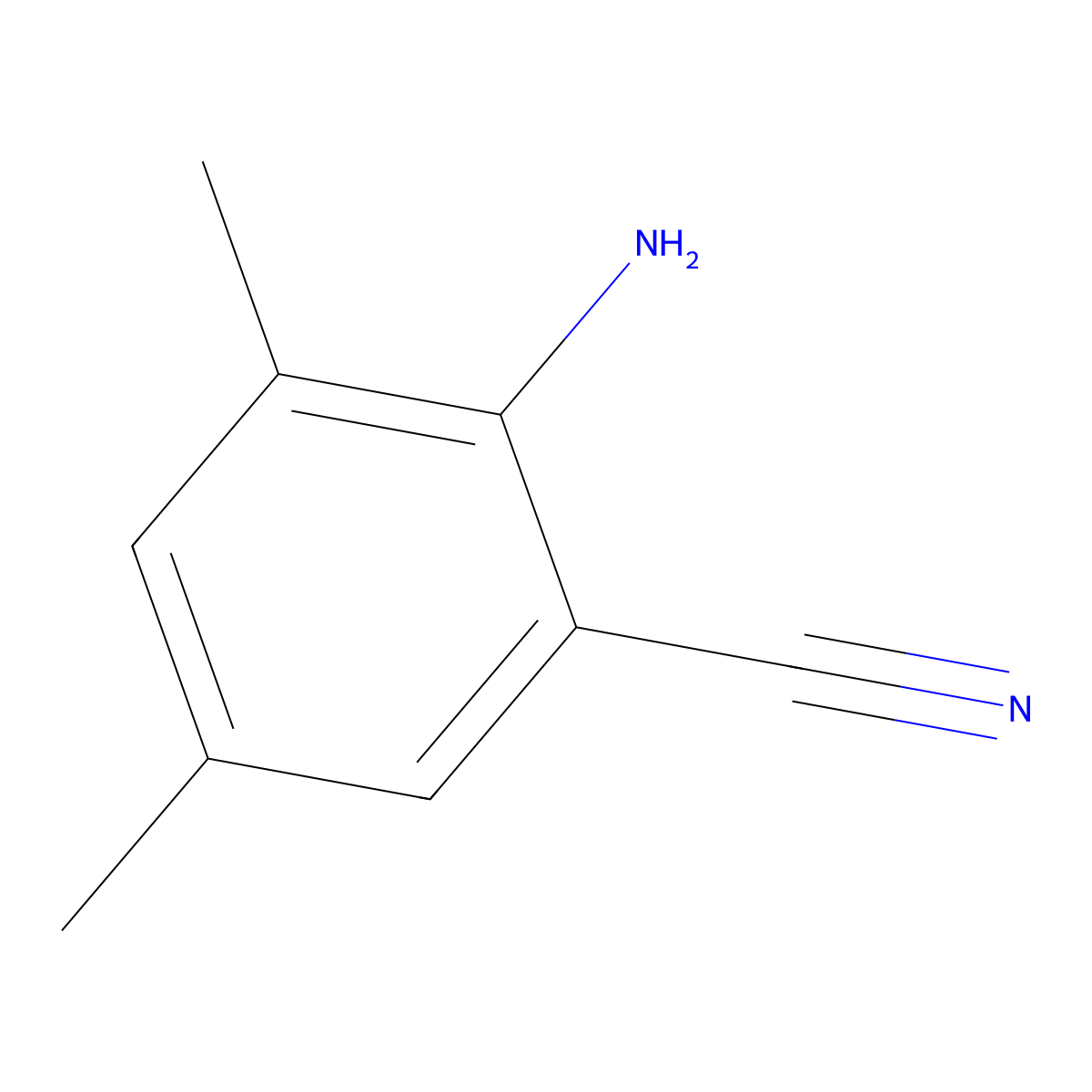 2-Amino-3,5-dimethylbenzonitrile molecular structure, CAS 146351-93-1