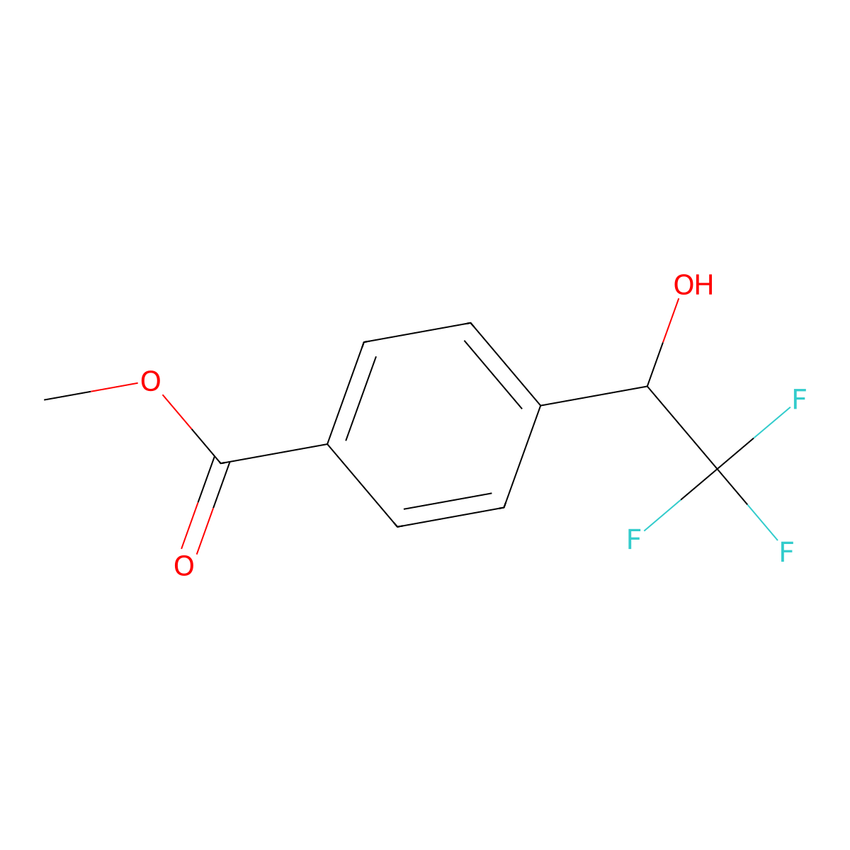 methyl4-[(1S)-2,2,2-trifluoro-1-hydroxyethyl]benzoate molecular structure, CAS 1463516-08-6