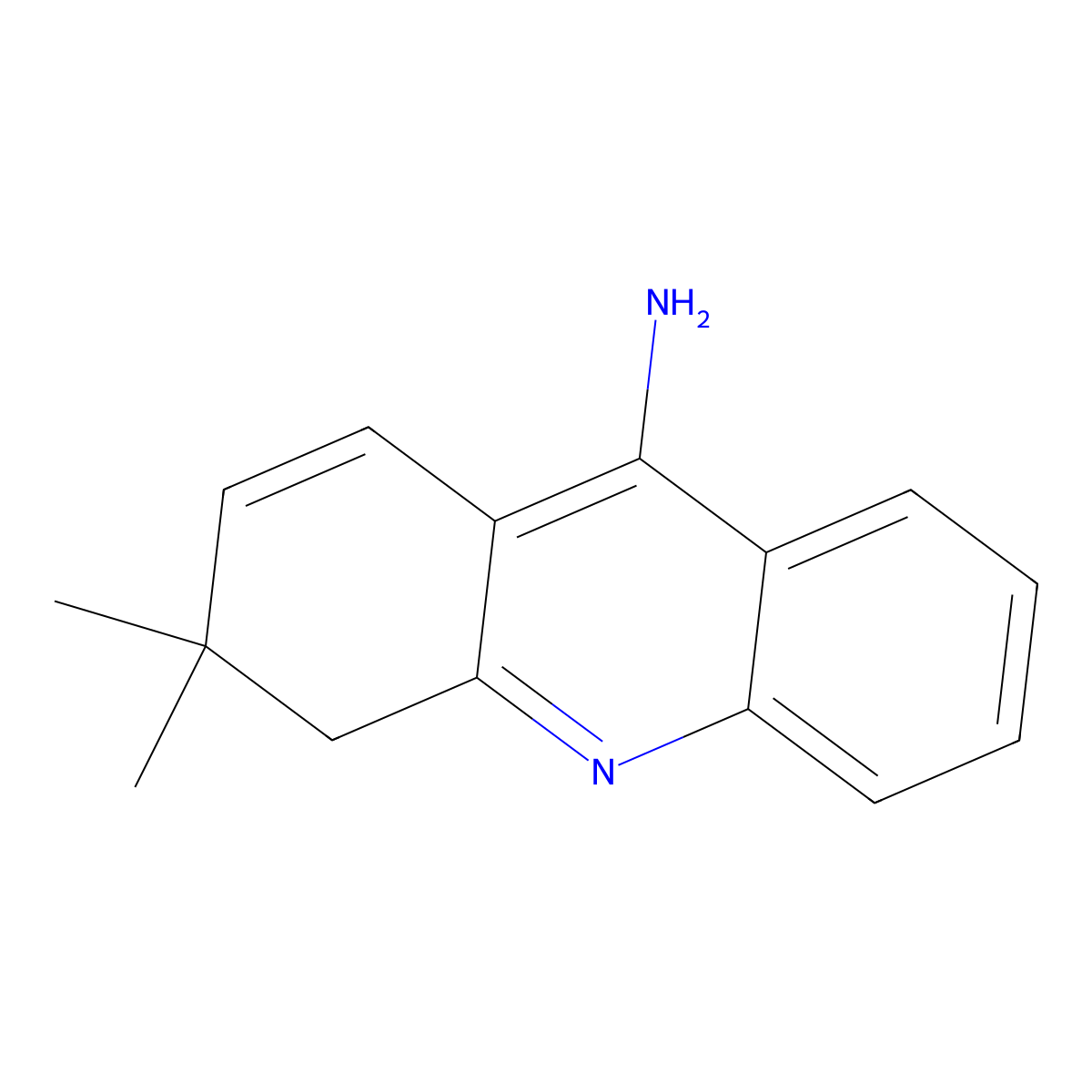9-Acridinamine, 3,4-dihydro-3,3-dimethyl- molecular structure, CAS 146352-11-6