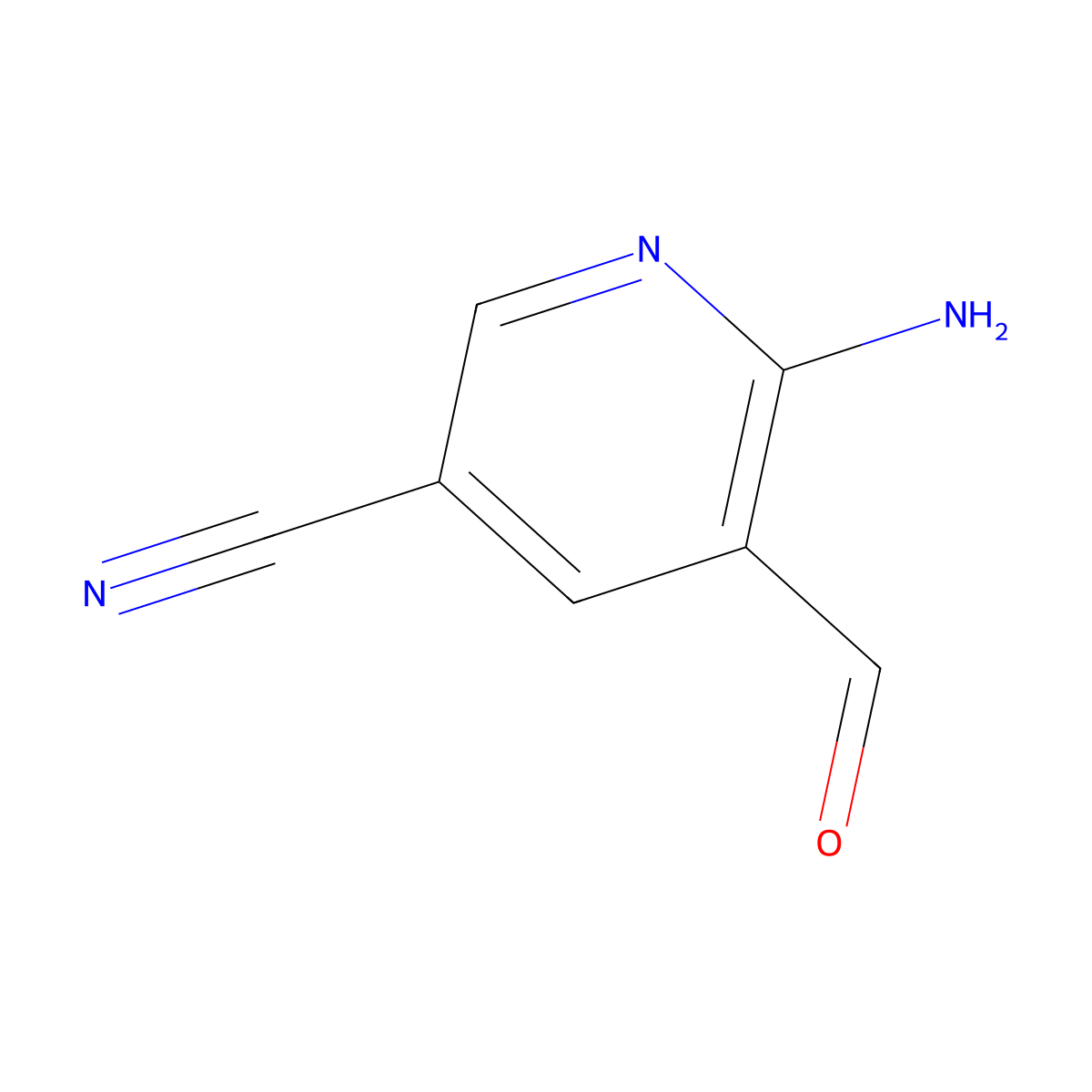 6-Amino-5-formylnicotinonitrile molecular structure, CAS 146356-11-8