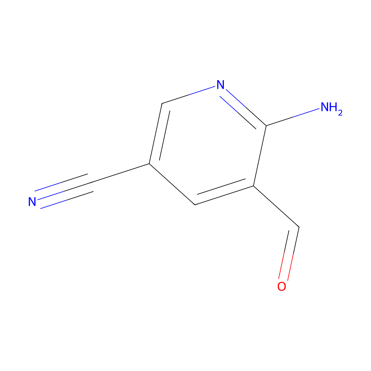 6-Amino-5-formylnicotinonitrile molecular structure, CAS 146356-11-8