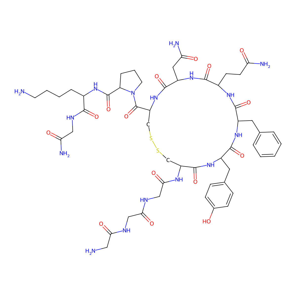 Terlipressin molecular structure, CAS 14636-12-5