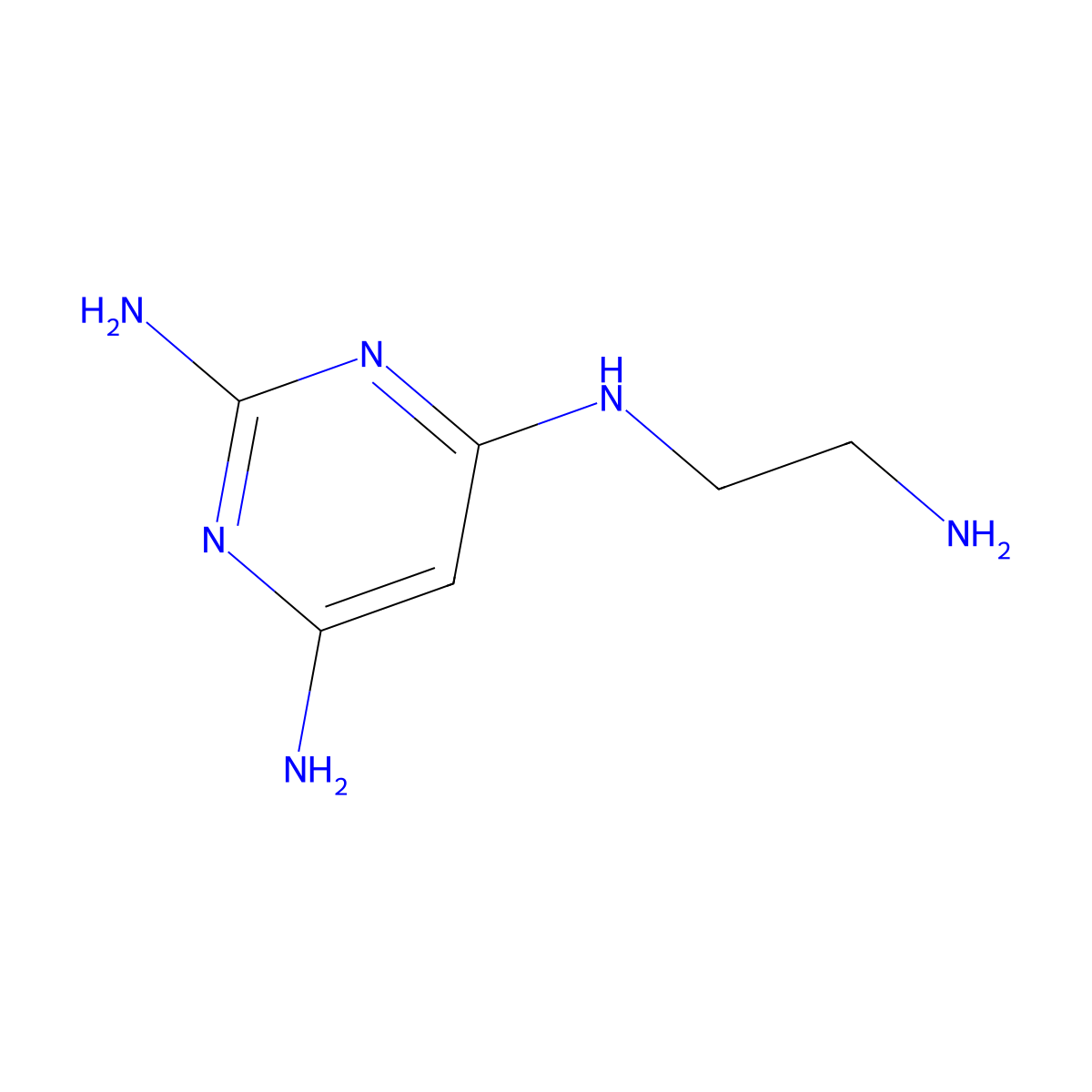 N4-(2-aminoethyl)pyrimidine-2,4,6-triamine molecular structure, CAS 146362-97-2