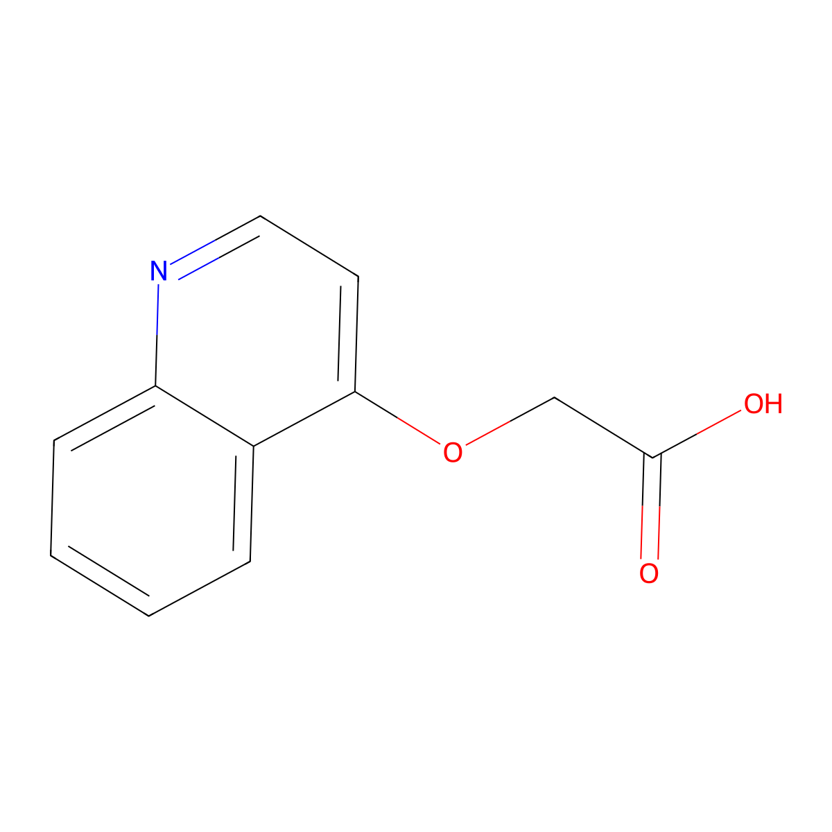 2-(Quinolin-4-yloxy)acetic acid molecular structure, CAS 146363-08-8