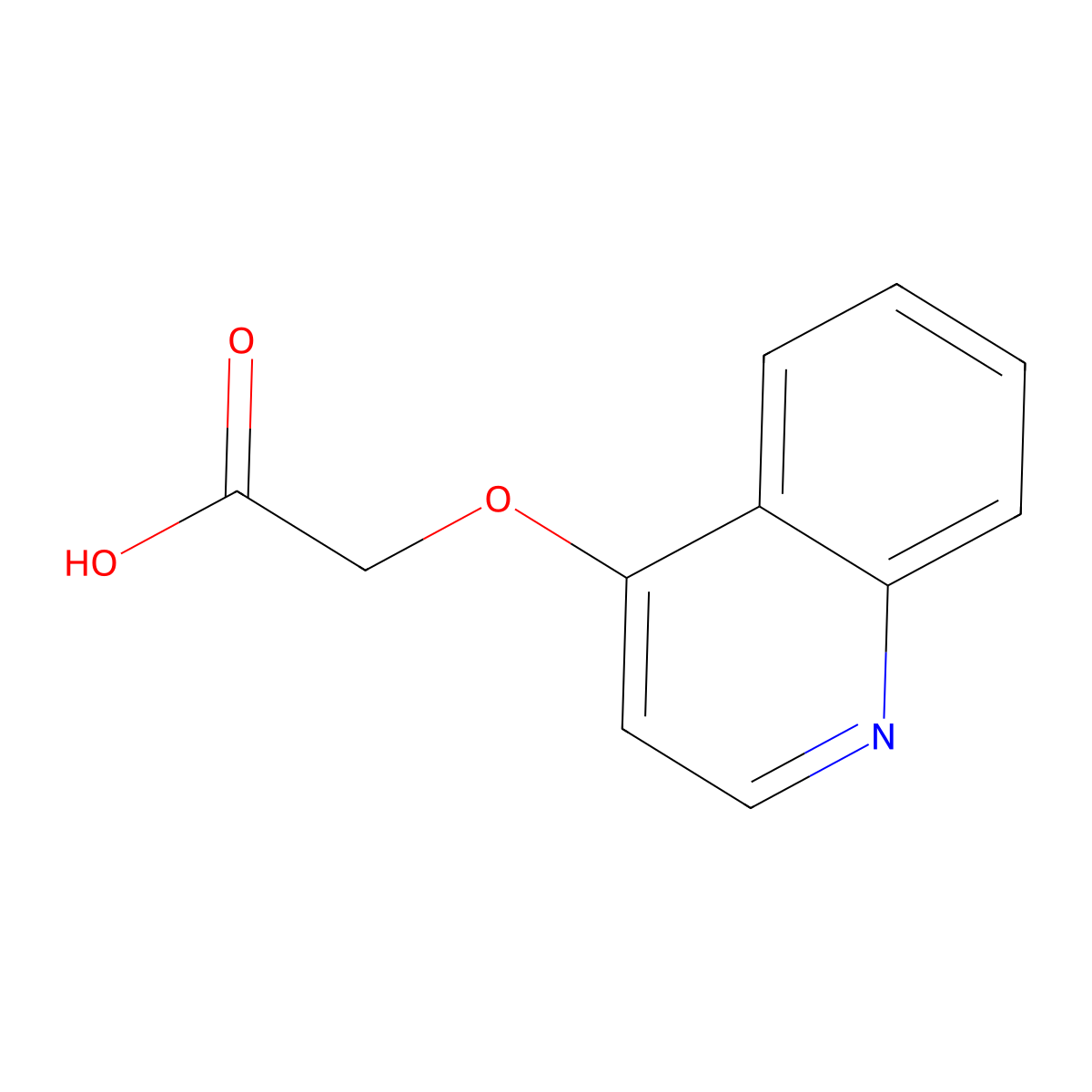 2-(Quinolin-4-yloxy)acetic acid molecular structure, CAS 146363-08-8