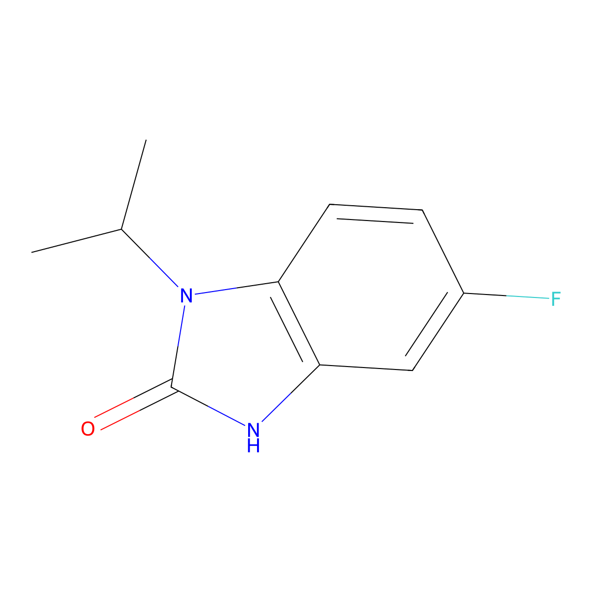 5-Fluoro-1-isopropyl-1H-benzo[d]imidazol-2(3H)-one molecular structure, CAS 146366-01-0