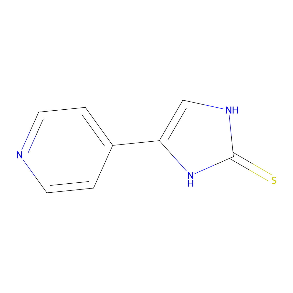 5-(Pyridin-4-YL)-1H-imidazole-2-thiol molecular structure, CAS 146366-04-3