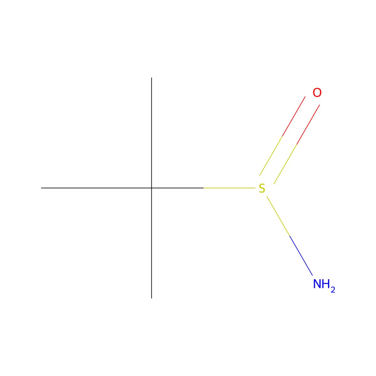 Tert-Butanesulfinamide molecular structure, CAS 146374-27-8
