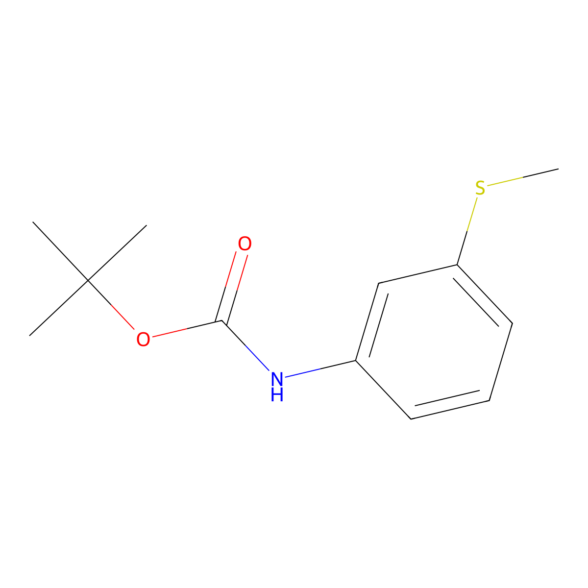 tert-butyl N-[3-(methylsulfanyl)phenyl]carbamate molecular structure, CAS 146374-45-0