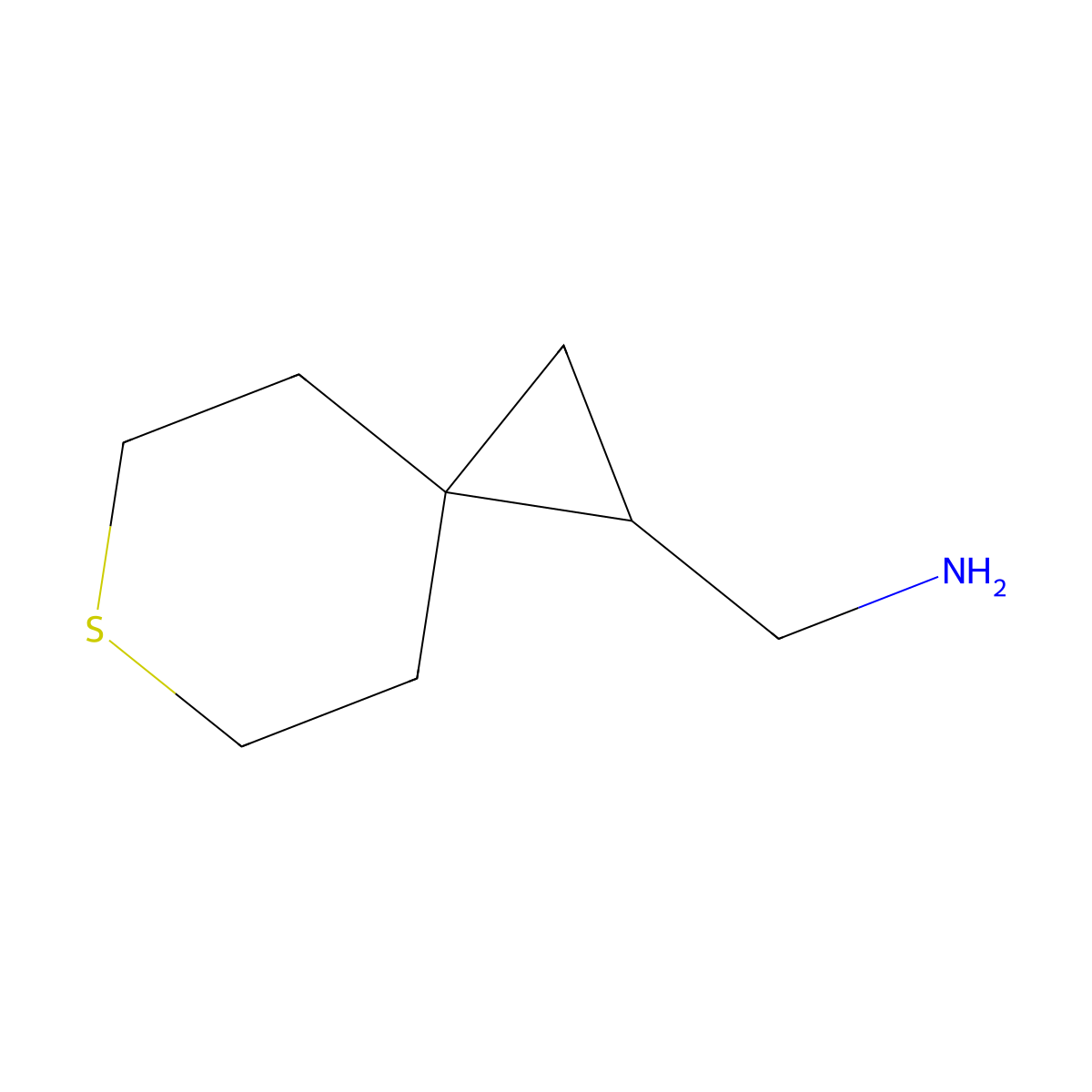 6-Thiaspiro[2.5]octan-1-ylmethanamine molecular structure, CAS 1463764-46-6