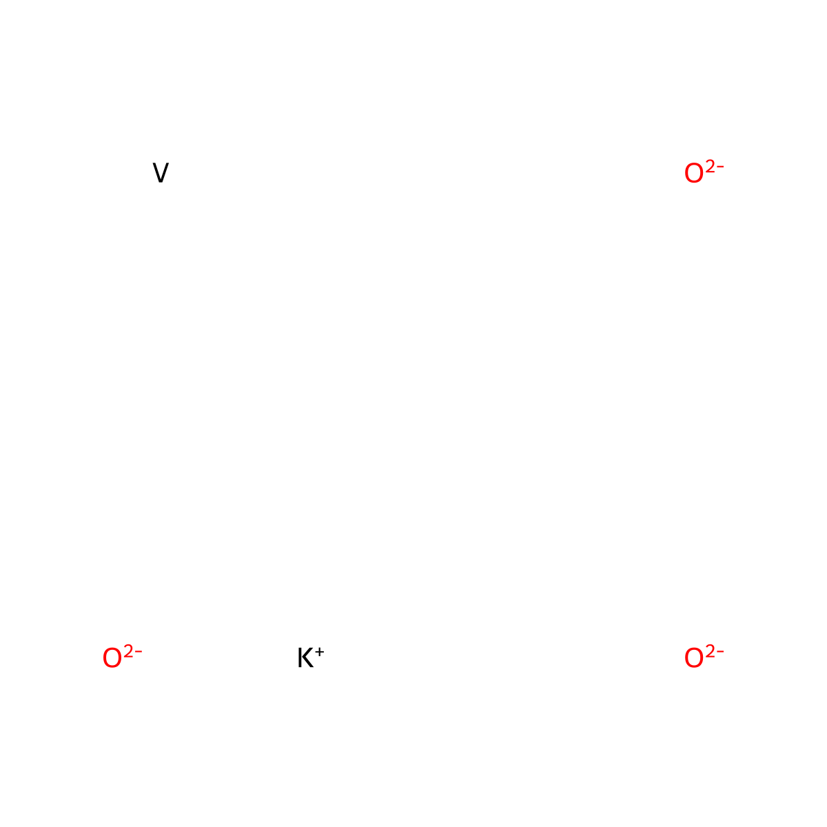 Potassium vanadium oxide molecular structure, CAS 14638-93-8