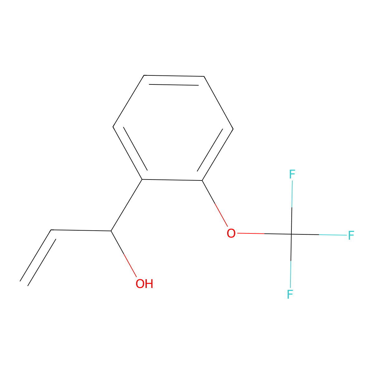 alpha-Ethenyl-2-(trifluoromethoxy)benzenemethanol molecular structure, CAS 1463801-64-0
