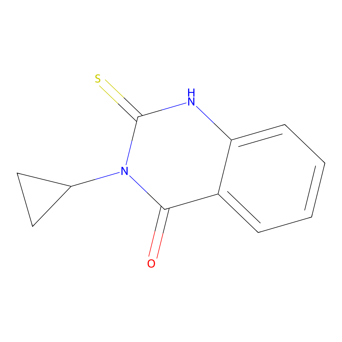 3-Cyclopropyl-2-sulfanyl-3,4-dihydroquinazolin-4-one molecular structure, CAS 146381-56-8