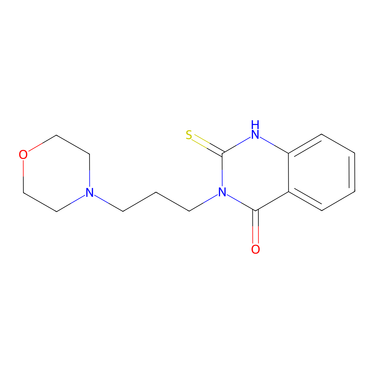3-[3-(Morpholin-4-yl)propyl]-2-sulfanyl-3,4-dihydroquinazolin-4-one molecular structure, CAS 146381-57-9