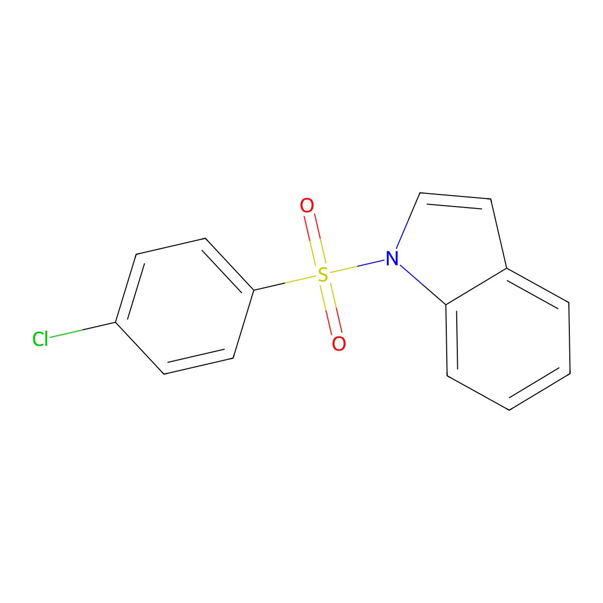 1-((4-Chlorophenyl)sulfonyl)-1H-indole molecular structure, CAS 146384-56-7