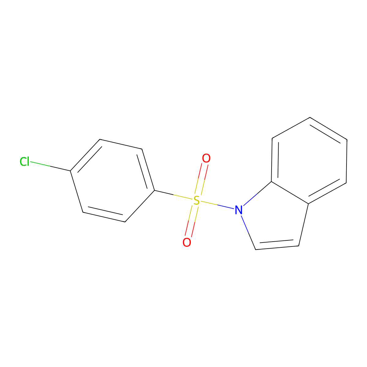 1-((4-Chlorophenyl)sulfonyl)-1H-indole molecular structure, CAS 146384-56-7