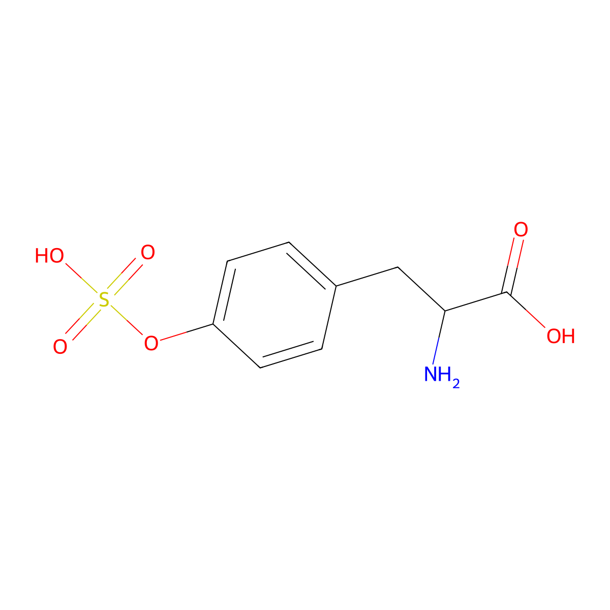 (2S)-2-Amino-3-[4-(hydroxysulfonyloxy)phenyl]propanoic acid molecular structure, CAS 146386-55-2