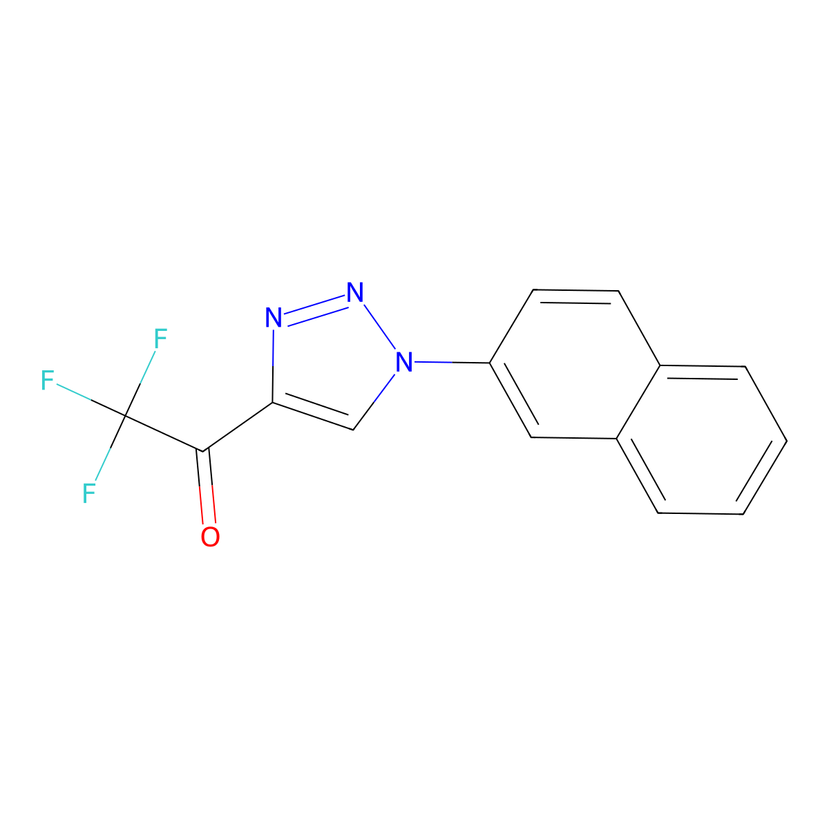 2,2,2-trifluoro-1-[1-(naphthalen-2-yl)-1H-1,2,3-triazol-4-yl]ethan-1-one molecular structure, CAS 1463866-61-6