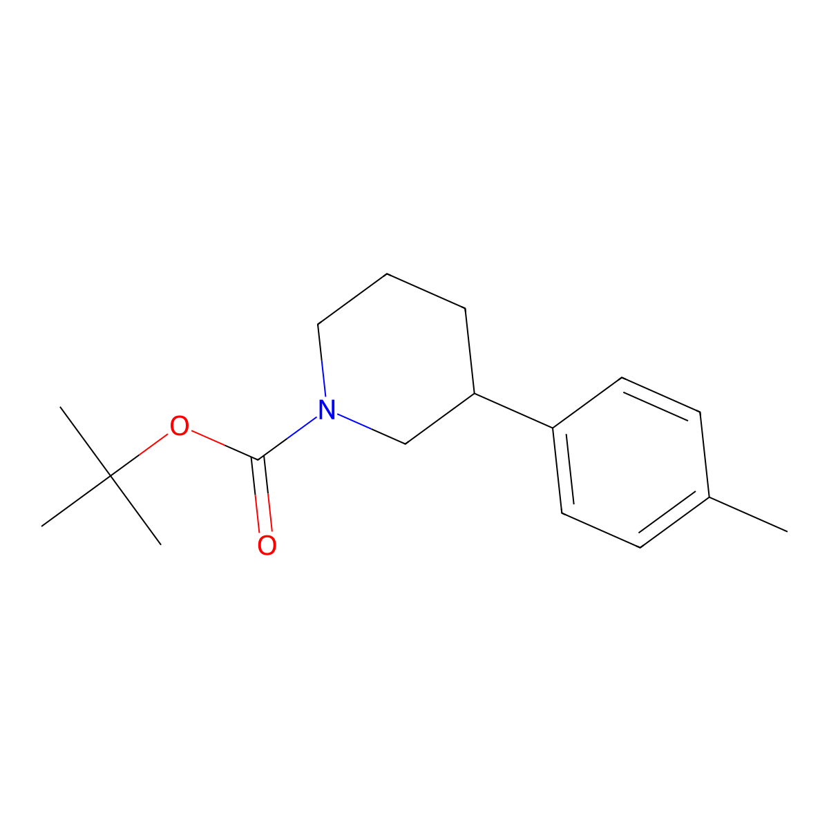 tert-Butyl 3-(p-tolyl)piperidine-1-carboxylate molecular structure, CAS 1463887-92-4