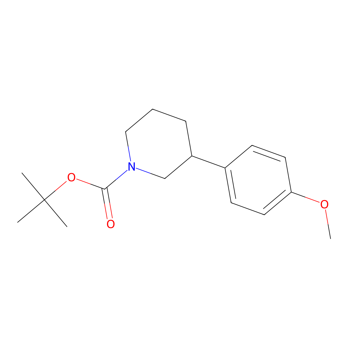 tert-Butyl 3-(4-methoxyphenyl)piperidine-1-carboxylate molecular structure, CAS 1463887-97-9