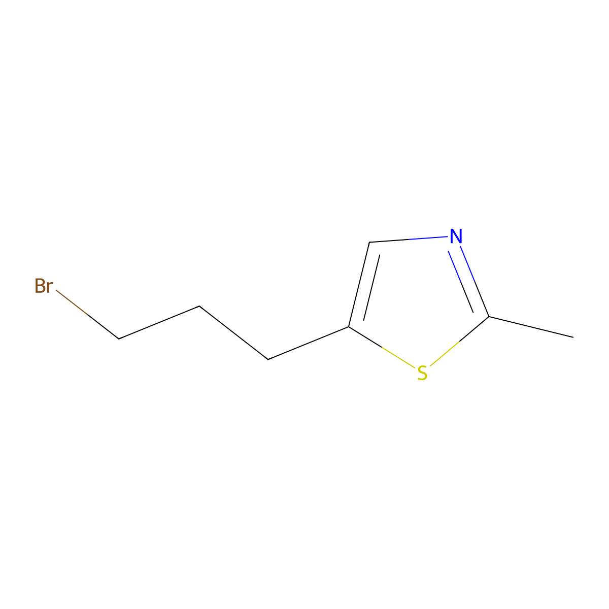 5-(3-Bromopropyl)-2-methyl-1,3-thiazole molecular structure, CAS 1463896-44-7