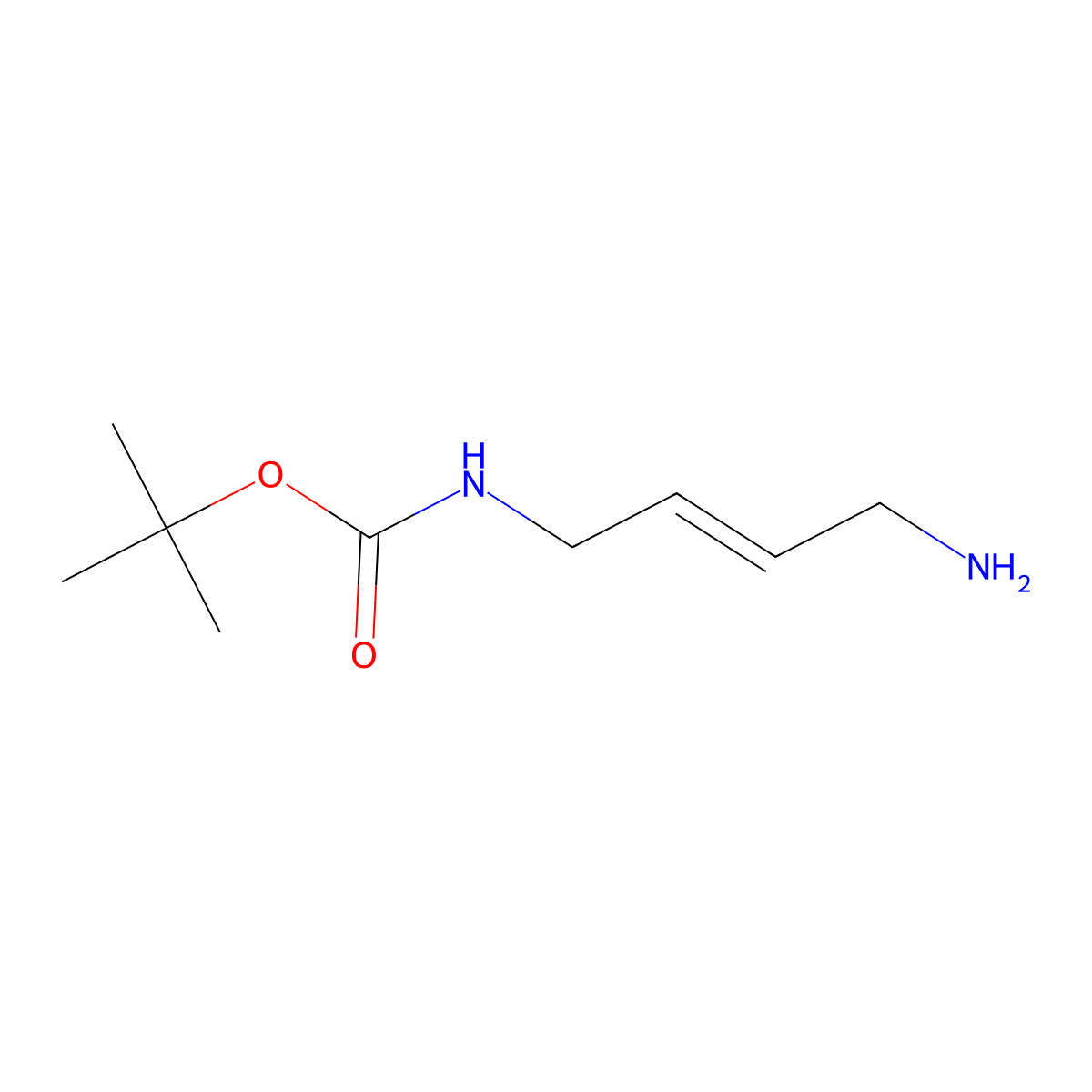 tert-butyl N-(4-aminobut-2-en-1-yl)carbamate molecular structure, CAS 146394-99-2