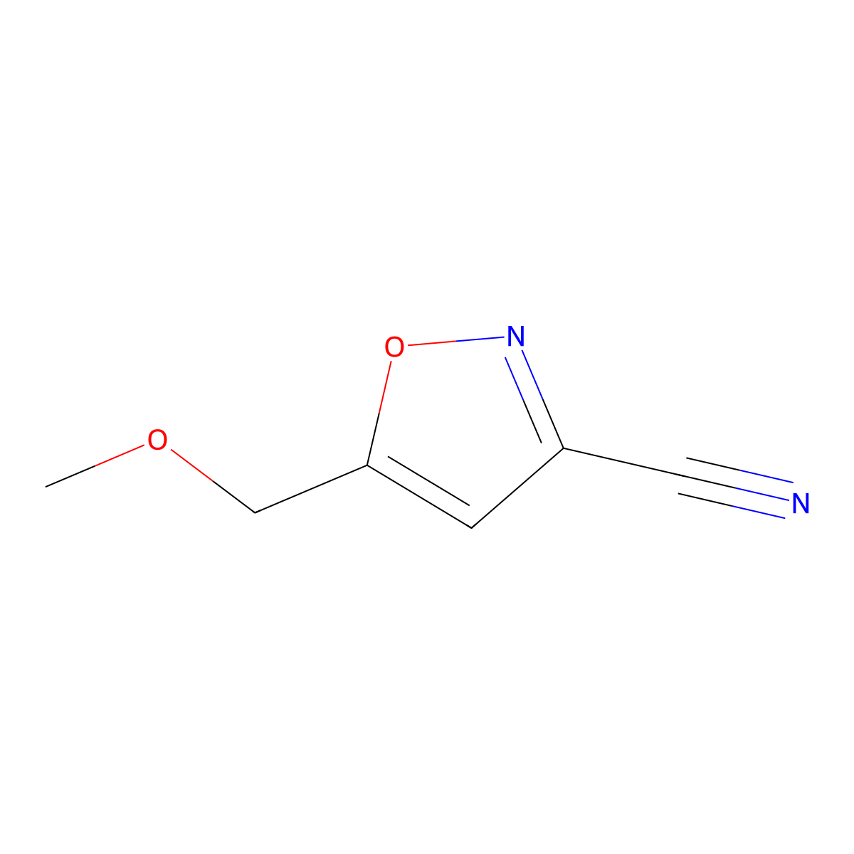 5-(Methoxymethyl)isoxazole-3-carbonitrile molecular structure, CAS 1463940-00-2