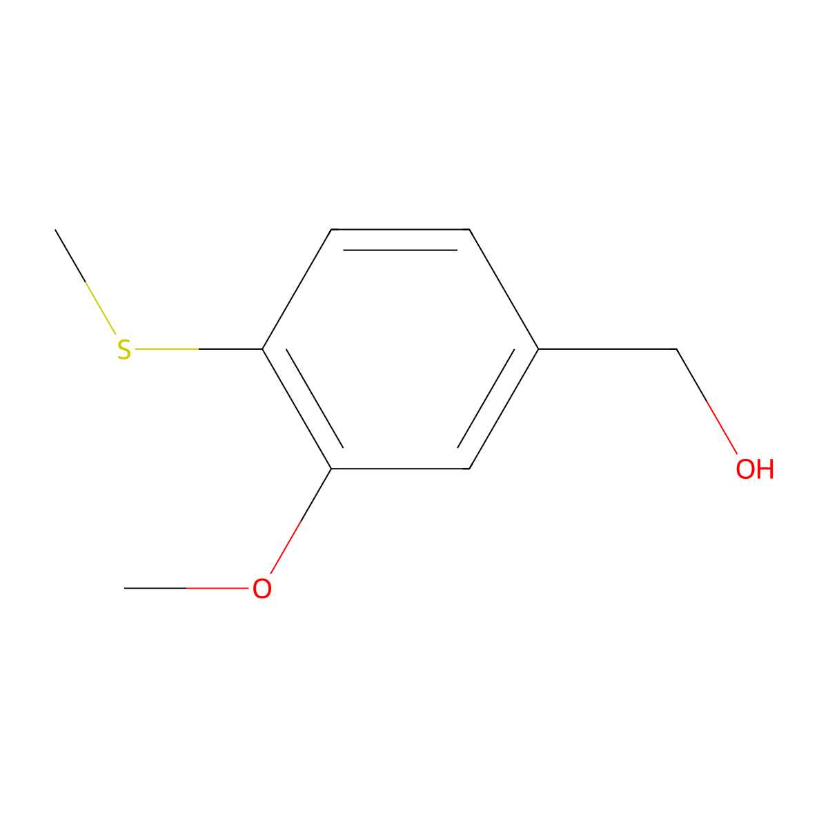 (3-Methoxy-4-(methylthio)phenyl)methanol molecular structure, CAS 146397-74-2