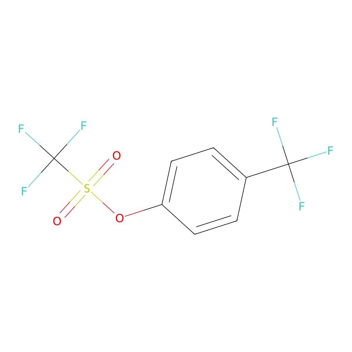4-(Trifluoromethyl)phenyl trifluoromethanesulfonate molecular structure, CAS 146397-87-7