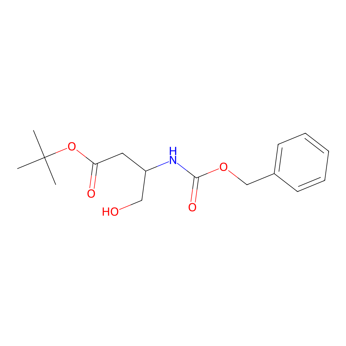 (S)-tert-Butyl 3-(((benzyloxy)carbonyl)amino)-4-hydroxybutanoate molecular structure, CAS 146398-02-9