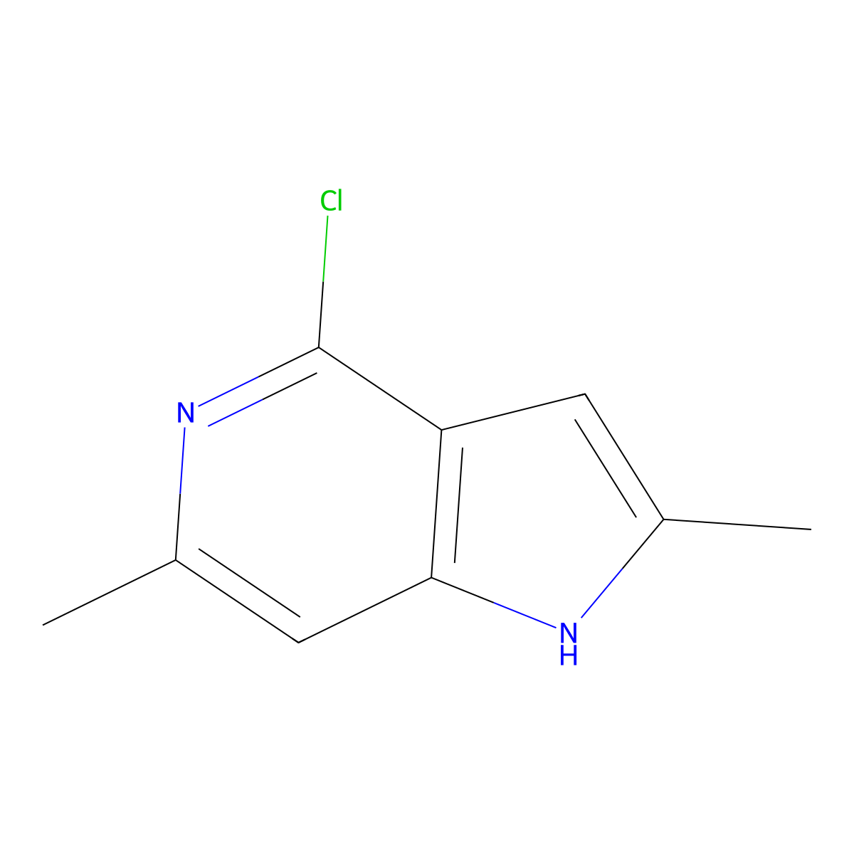 4-Chloro-2,6-dimethyl-5-azaindole molecular structure, CAS 146398-90-5