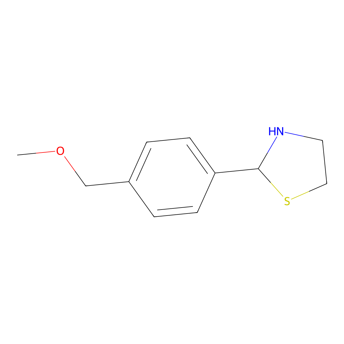 2-[4-(Methoxymethyl)phenyl]-1,3-thiazolidine molecular structure, CAS 1463990-85-3
