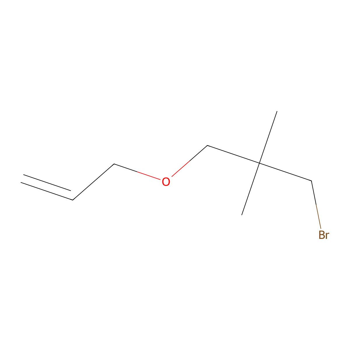 3-(3-Bromo-2,2-dimethylpropoxy)prop-1-ene molecular structure, CAS 1463991-70-9