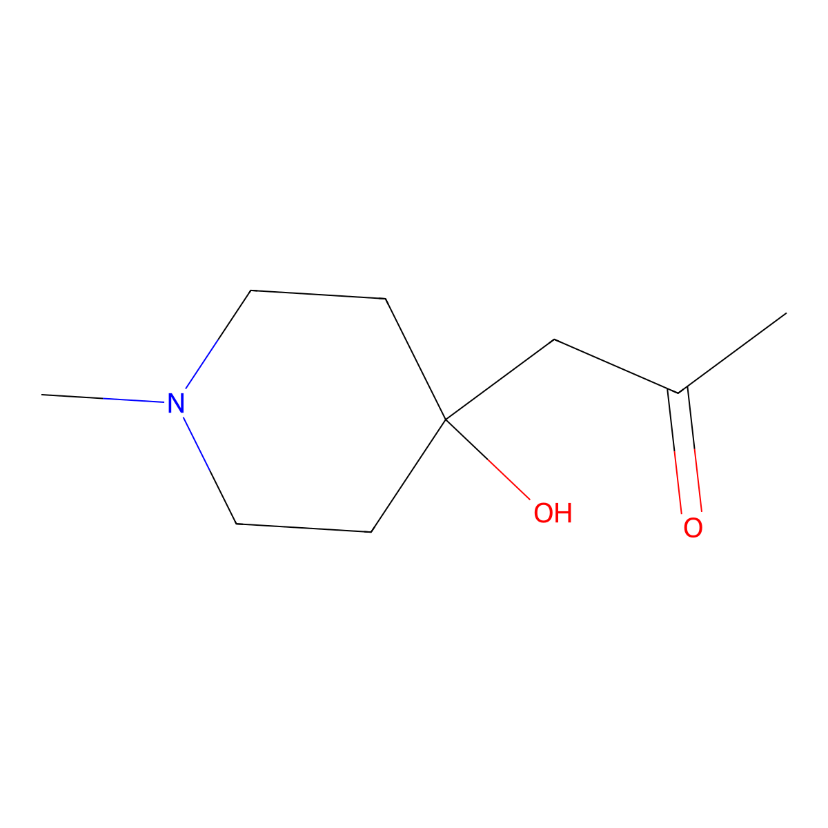 1-(4-Hydroxy-1-methylpiperidin-4-YL)propan-2-one molecular structure, CAS 1464-00-2