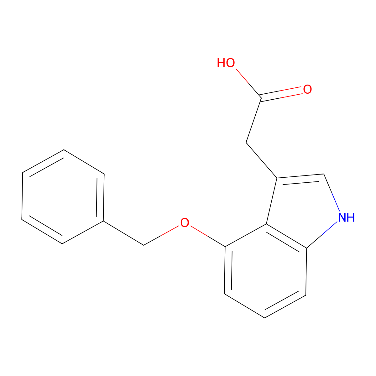 4-(Phenylmethoxy)-1H-indole-3-acetic acid molecular structure, CAS 1464-12-6