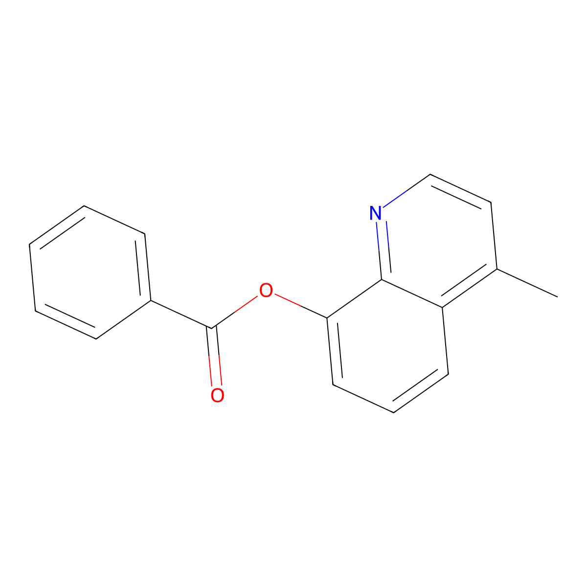 4-Methylquinolin-8-yl benzoate molecular structure, CAS 1464-19-3