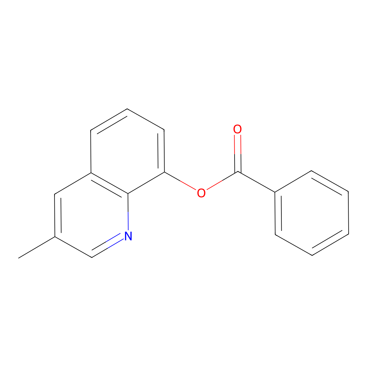 3-Methylquinolin-8-yl benzoate molecular structure, CAS 1464-20-6