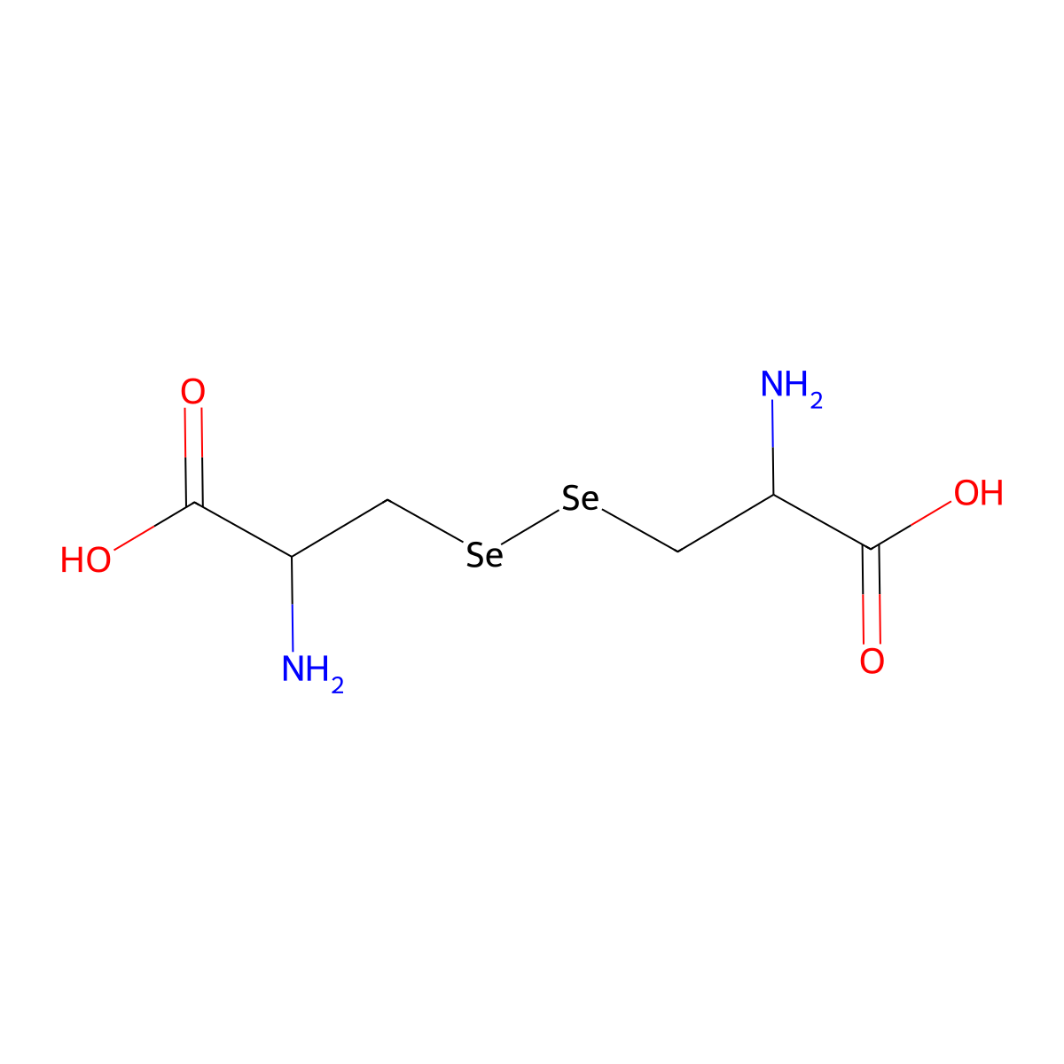 Selenocystine molecular structure, CAS 1464-43-3