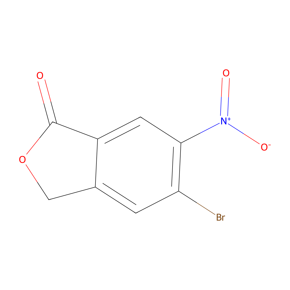 5-bromo-6-nitroisobenzofuran-1(3H)-one molecular structure, CAS 1464004-47-4