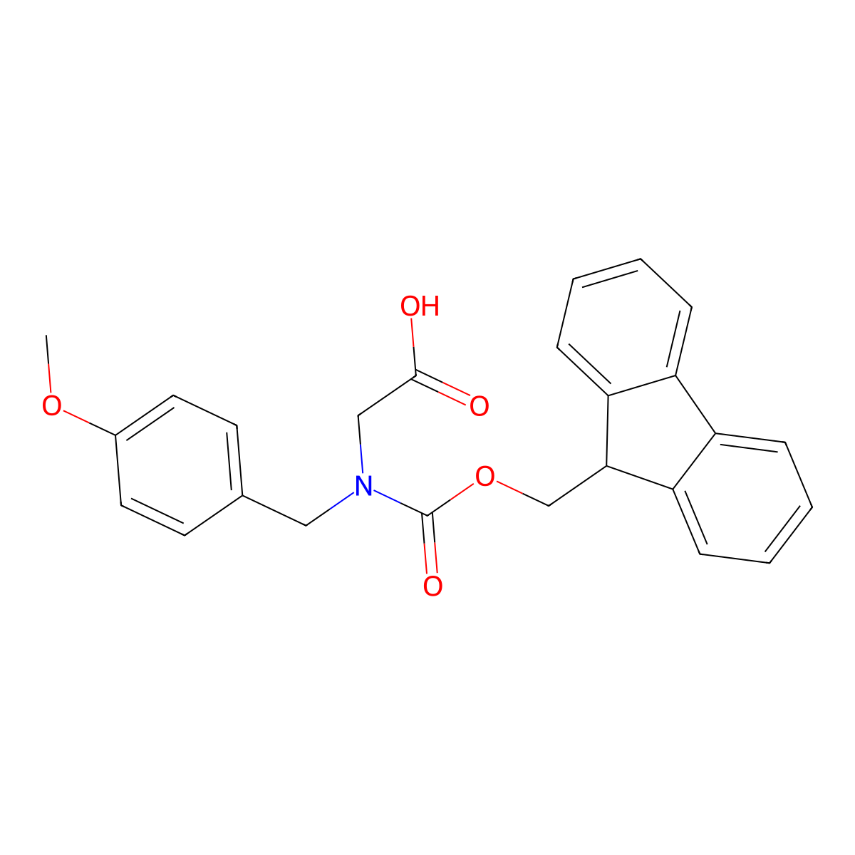 N-Fmoc-4-methoxybenzyl-glycine molecular structure, CAS 1464058-65-8