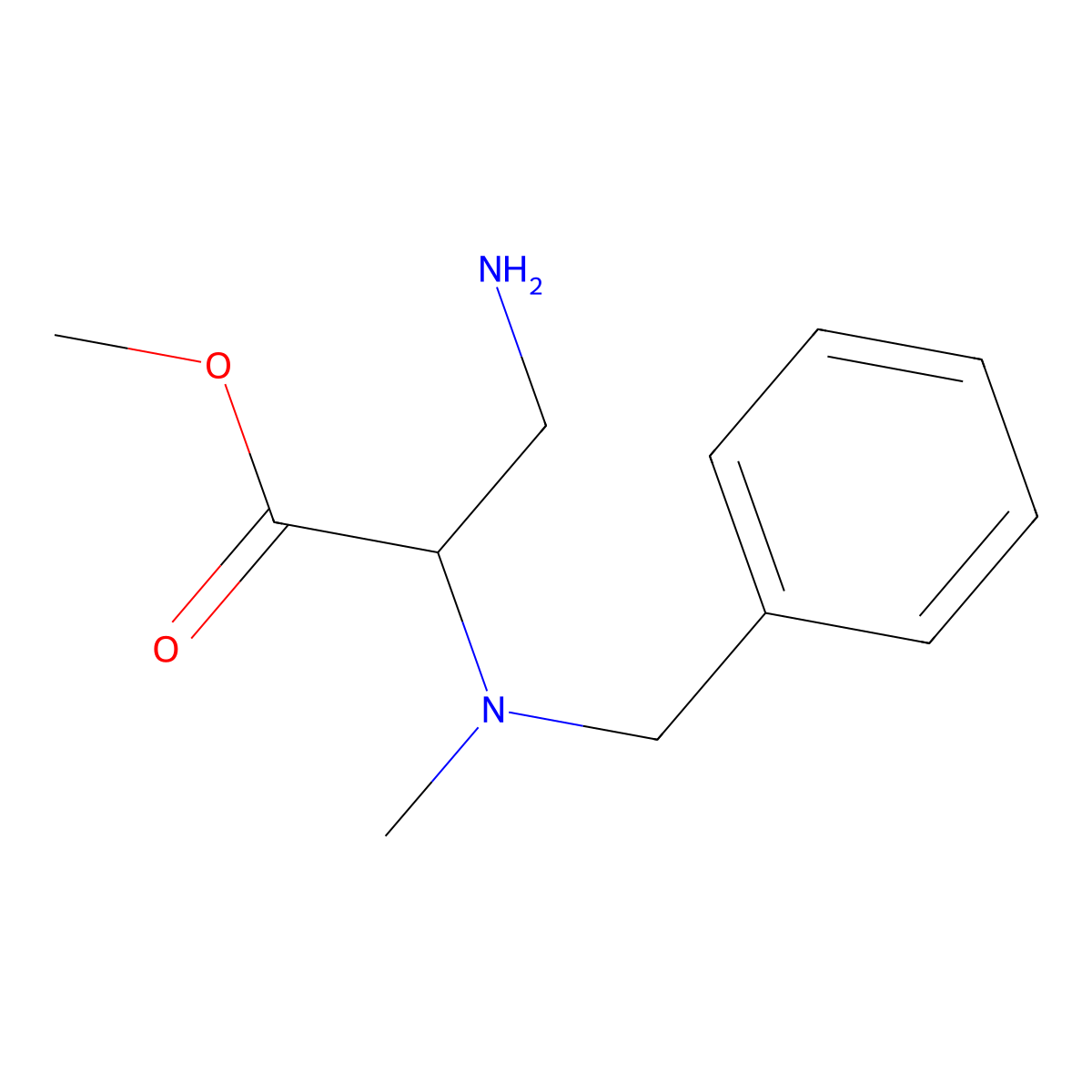 Methyl 3-amino-2-[benzyl(methyl)amino]propanoate molecular structure, CAS 1464064-97-8