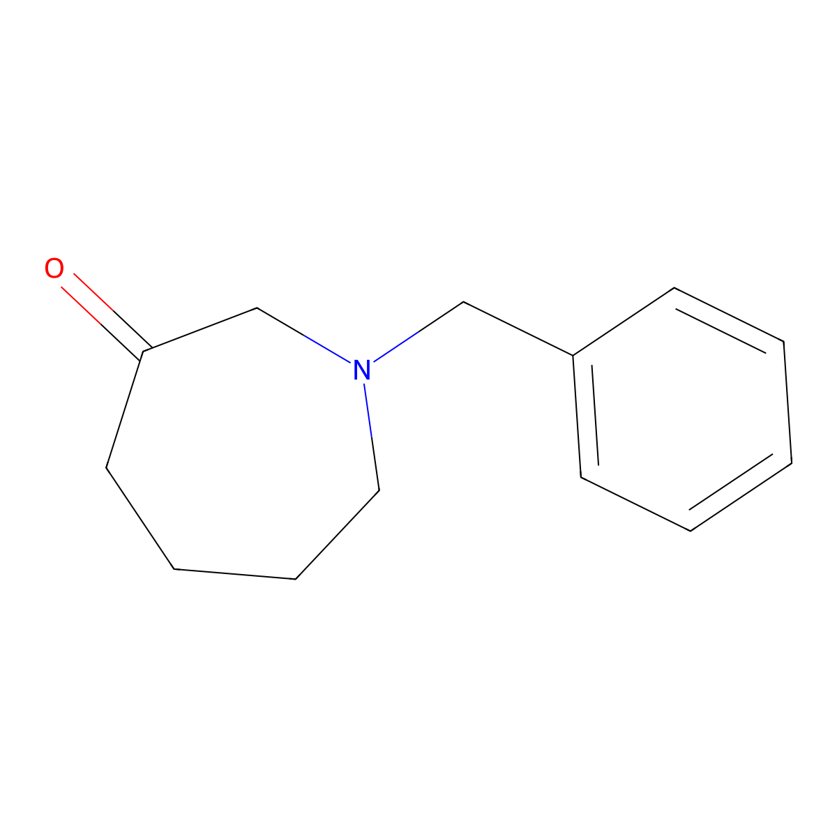 1-Benzylazepan-3-one molecular structure, CAS 146407-32-1