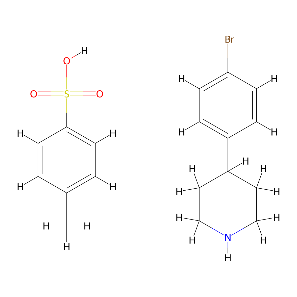 4-(4-Bromophenyl)piperidine 4-methylbenzenesulfonate molecular structure, CAS 1464091-57-3